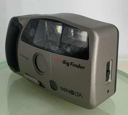 Minolta AF Big Finder 35mm Film Point and Shoot Camera CLEAN GREY TESTED - 6012