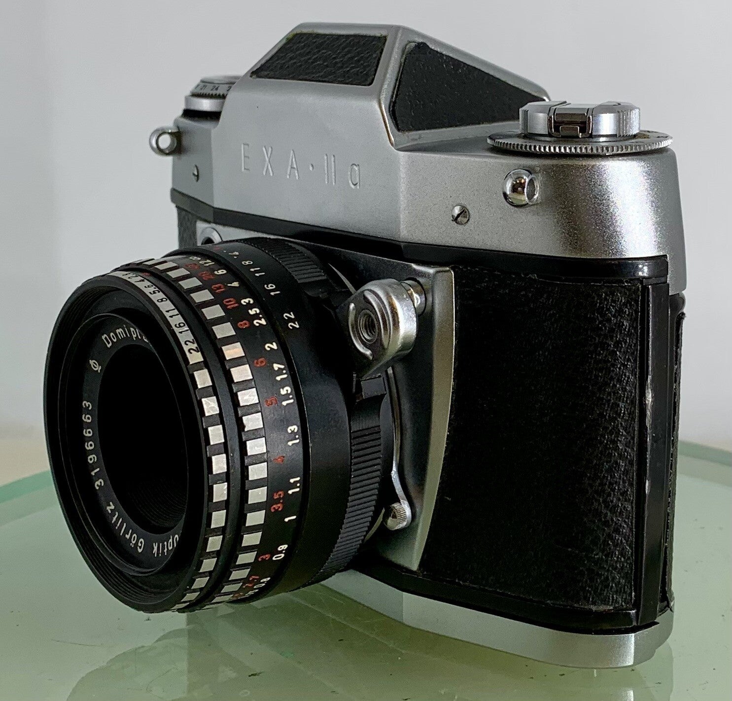 Jhagee EXA II a SLR Camera Body+Meyer-Optik 2.8/50 Camera Lens+Case+Tested-7456
