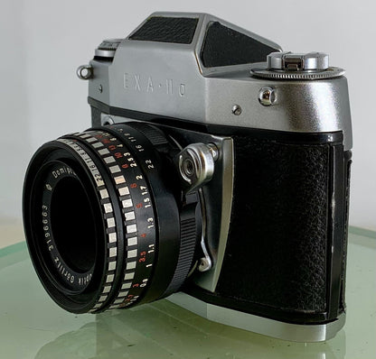 Jhagee EXA II a SLR Camera Body+Meyer-Optik 2.8/50 Camera Lens+Case+Tested-7456