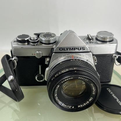 Olympus OM-1 MD 35mm SLR Film Camera &  Olympus ZUIKO  50mm f1.8 Lens- TESTED8871