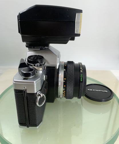 Olympus OM10 35mm Film SLR Manual Camera +Olympus 50/1.8 MC Zuiko Lens TESTED8092