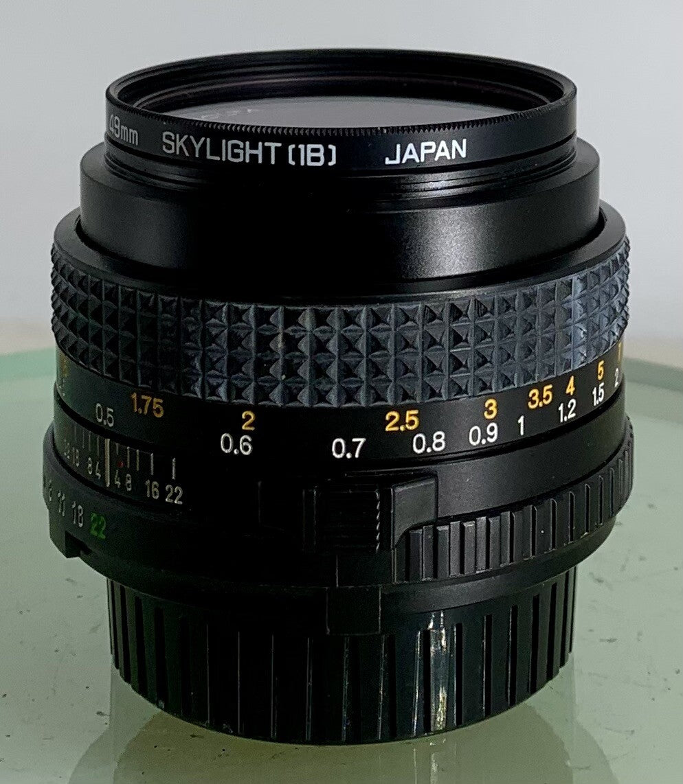 Minolta MD 50mm 1:1.7 lens, fits X700 X500 XD5 XD7 XG-M camera mount  TESTED #103