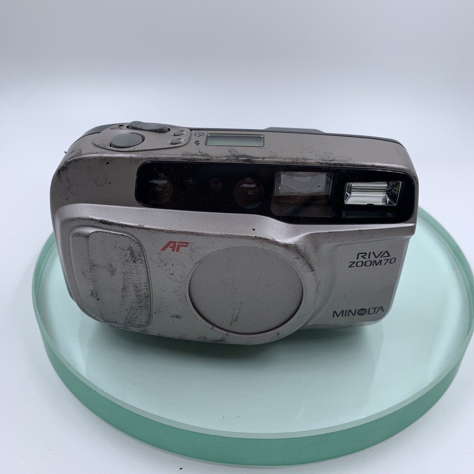 Minolta RIVA ZOOM 70 Date Point and Shoot Compact Camera and Case TESTED #8136
