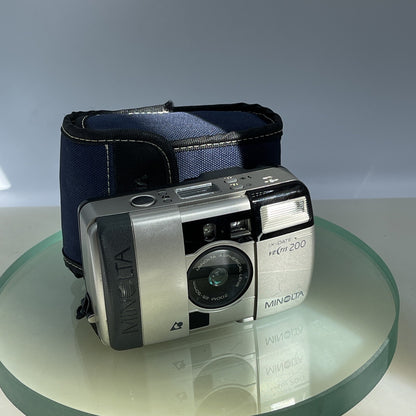 MINOLTA VECTIS 200 IX DATE CAMERA Vintage Film Camera 25mm-50mm & CaseTested#4830