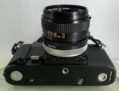 Canon New F-1 35mm SLR Film Camera+ FAST 50mm f/1.4 Prime Lens(CLEAN) TESTED#2166