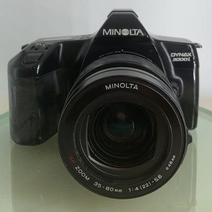 Minolta Dynax 3000i 35mm SLR Film Camera + 35-80mm Lens + Tested - 1771
