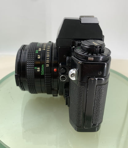 Canon A-1 35mm SLR Film Camera + FD 50mm f/1.8 Prime Lens BOXED, BOOK, STRAP#80612