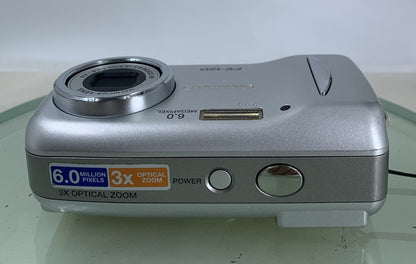 Olympus FE-120 6MP COMPACT DIGITAL CAMERA SILVER WITH COVER + WIRE TESTED - 467