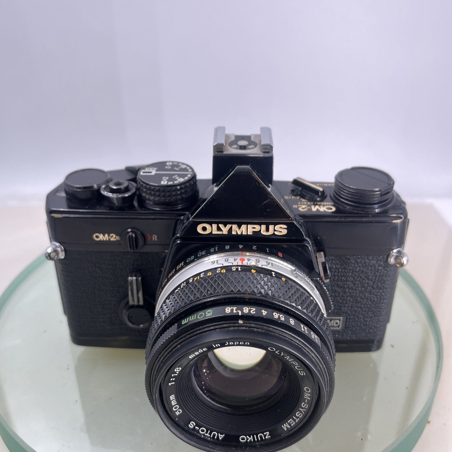 Olympus OM-2n Black - 35mm SLR Film Camera + 50mm f/1.8 Lens-Tested & Working8791