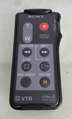 SONY Handycam Remote Control Video 8 RMT-507 BLACK GOOD CONDITION TESTED - 7640