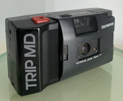Olympus Trip MD Vintage 35mm Film Camera BLACK GOOD CONDITION TESTED - 8330