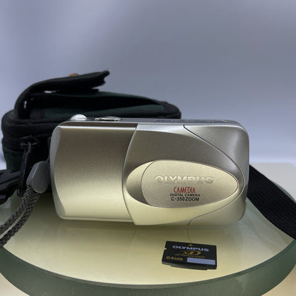 Olympus Camedia C-350 Zoom 3.2MP Compact Digital Camera Silver +64MB XD Card#4421