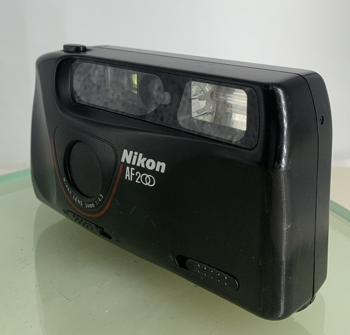 NIKON AF 200 COMPACT POINT AND SHOOT VINTAGE FILM CAMERA BLACK TESTED - 8262
