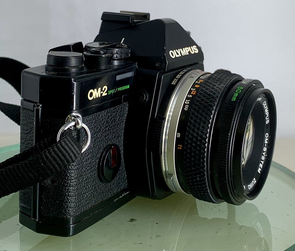 Olympus OM-2 Spot / Program SLR Camera + Olympus Zuiko  50mm f1.8 TESTED  #3132