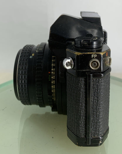 Pentax Asahi K2 35mm Black Film Camera SMC 50mm lens 1:2.K1000 Tested Works #1933