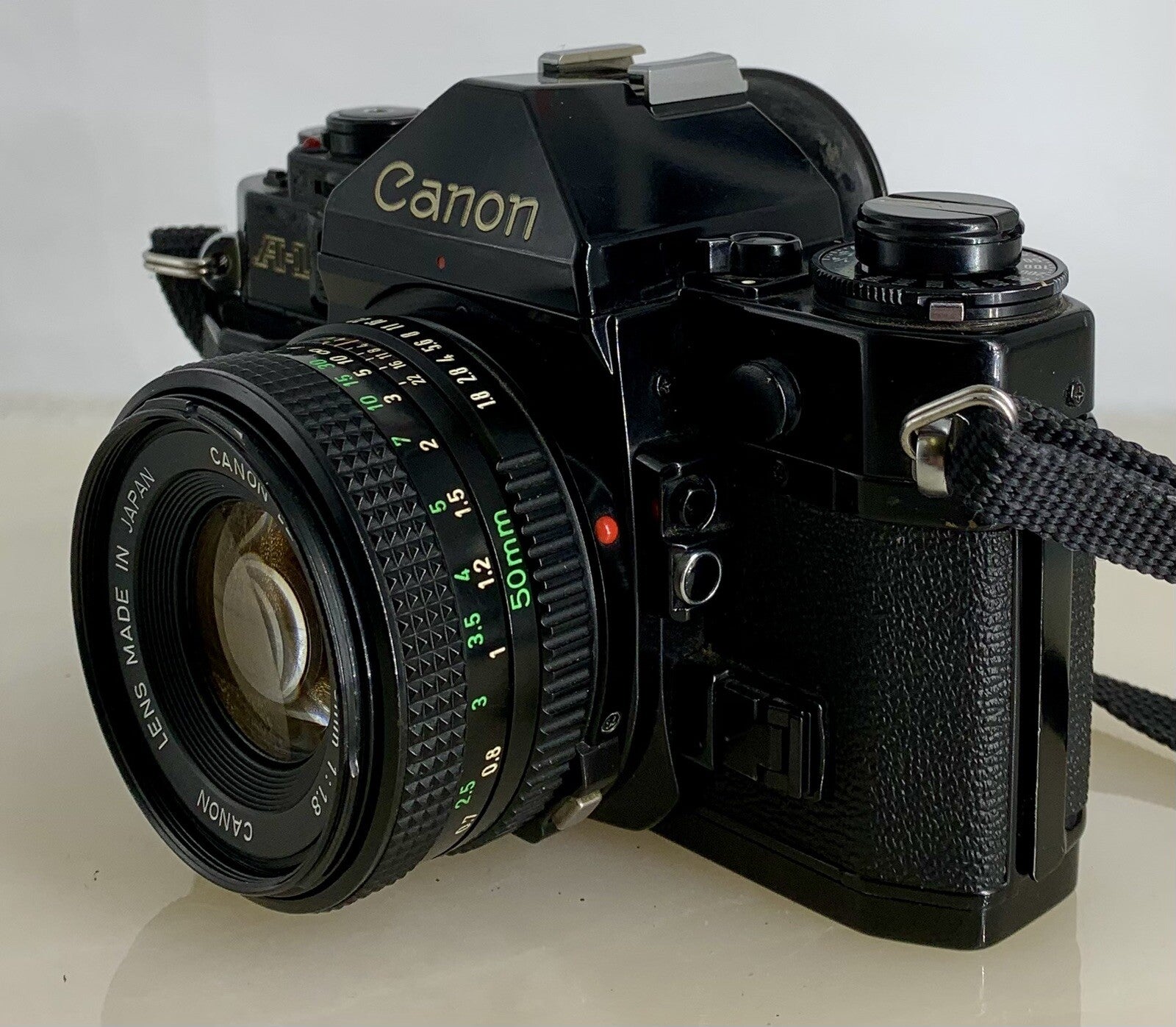 Canon A-1 35mm SLR Camera Body + Canon FD 50mm f/1.8 FULLY WORKING #3086