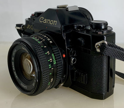 Canon A-1 35mm SLR Camera Body + Canon FD 50mm f/1.8 FULLY WORKING #3086