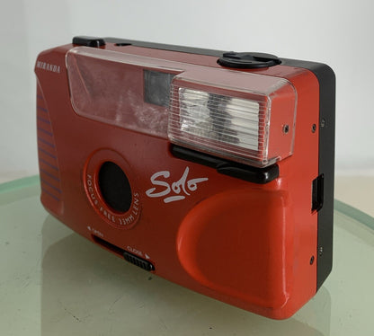 Miranda Solo Compact Camera 35mm Point And Shoot Red Film CAMERA TESTED - 7272