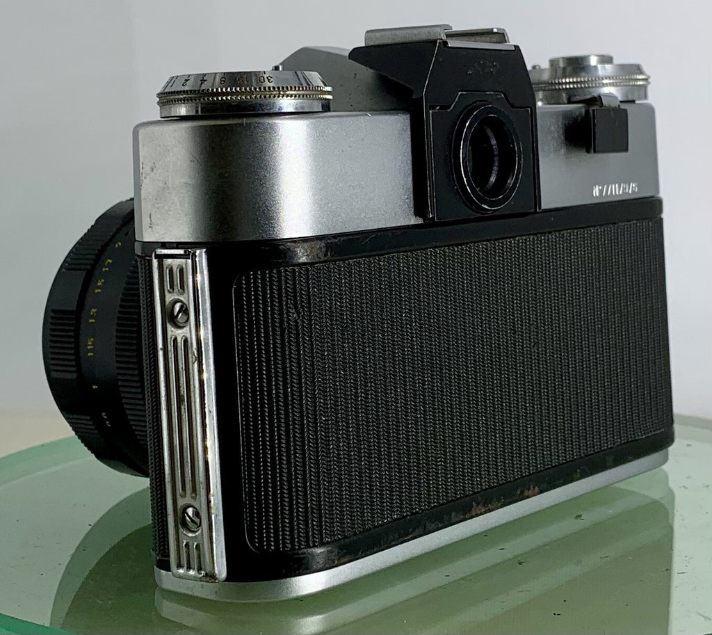 Very Rare ZENIT E POINT AND SHOOT FILM CAMERA+HELIOS-44M LENS+SILVER+TESTED - 805