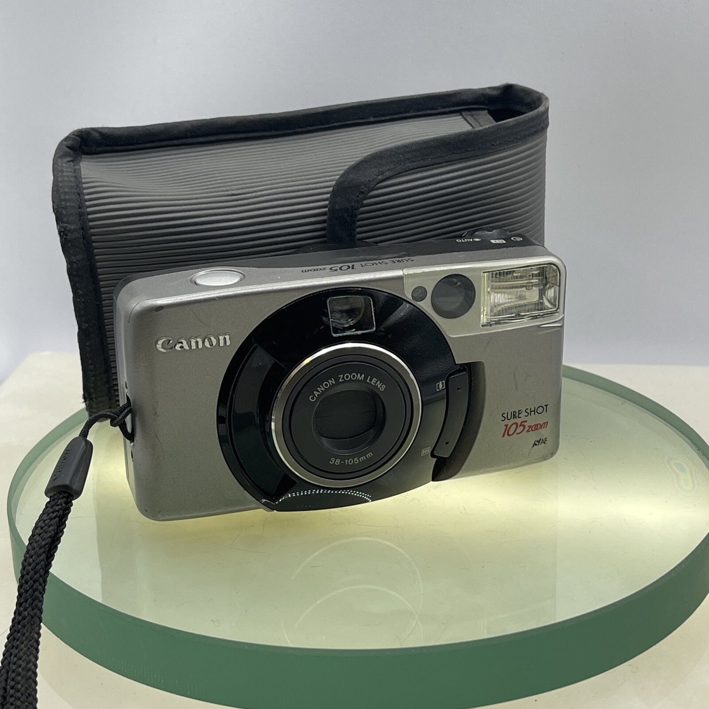 Vintage Canon Sure Shot 105 ZoomPoint&Shoot 35mm Film Camera Case Tested #8020