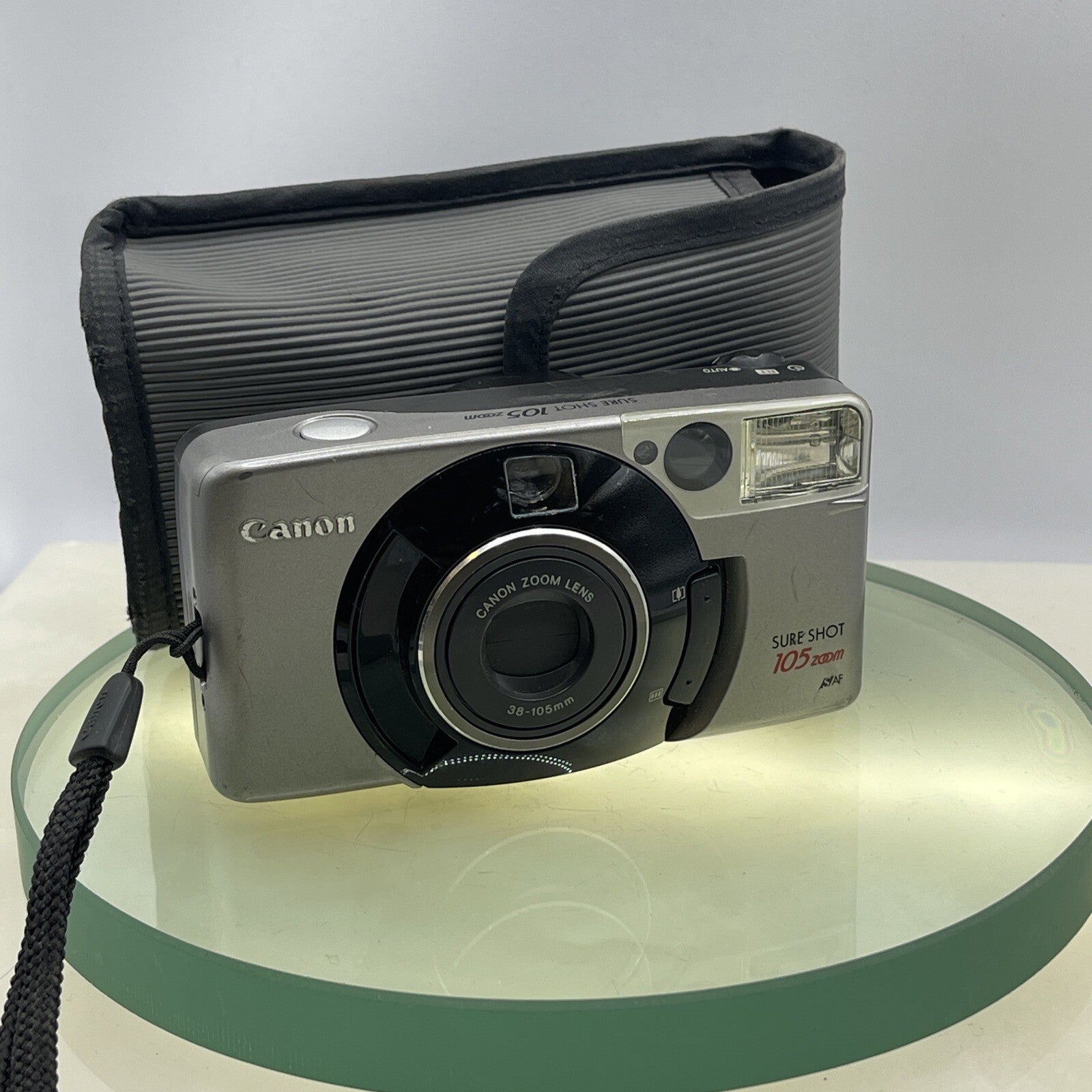 Vintage Canon Sure Shot 105 ZoomPoint&Shoot 35mm Film Camera Case Tested #8020