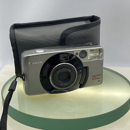Vintage Canon Sure Shot 105 ZoomPoint&Shoot 35mm Film Camera Case Tested #8020