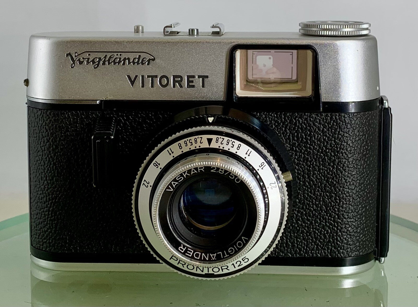 Voigtlander VITORET 35 mm Film Camera Vaskar 2.8/50 Prontor 125 + Tested - 3841