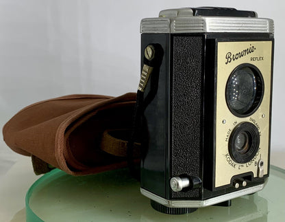 Vintage Kodak Brownie Reflex Camera Made in England + Case - 3230