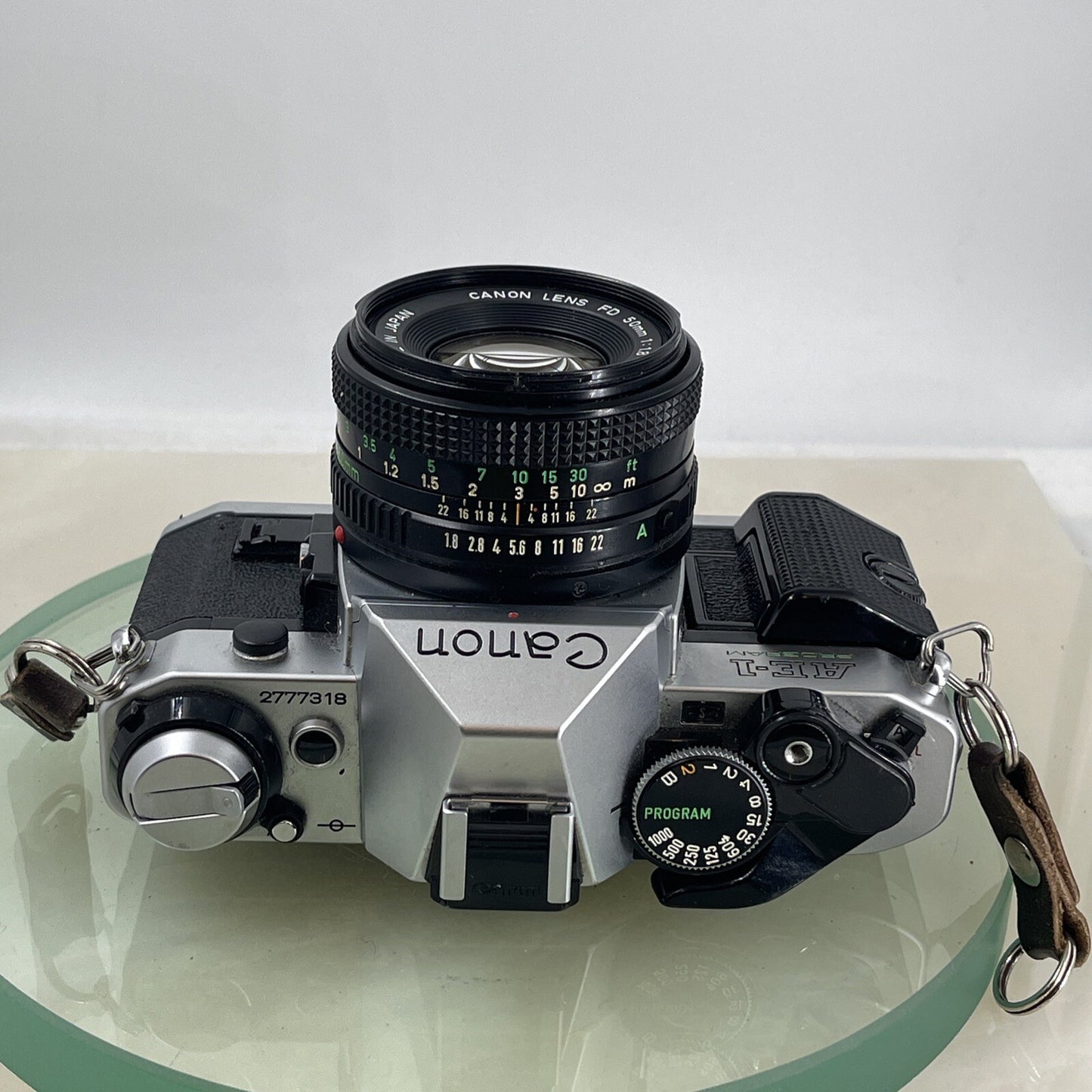 Canon AE-1 Program 35mm SLR Film Manual Camera + Canon 50mm F/1.8 FD Lens +# 4767
