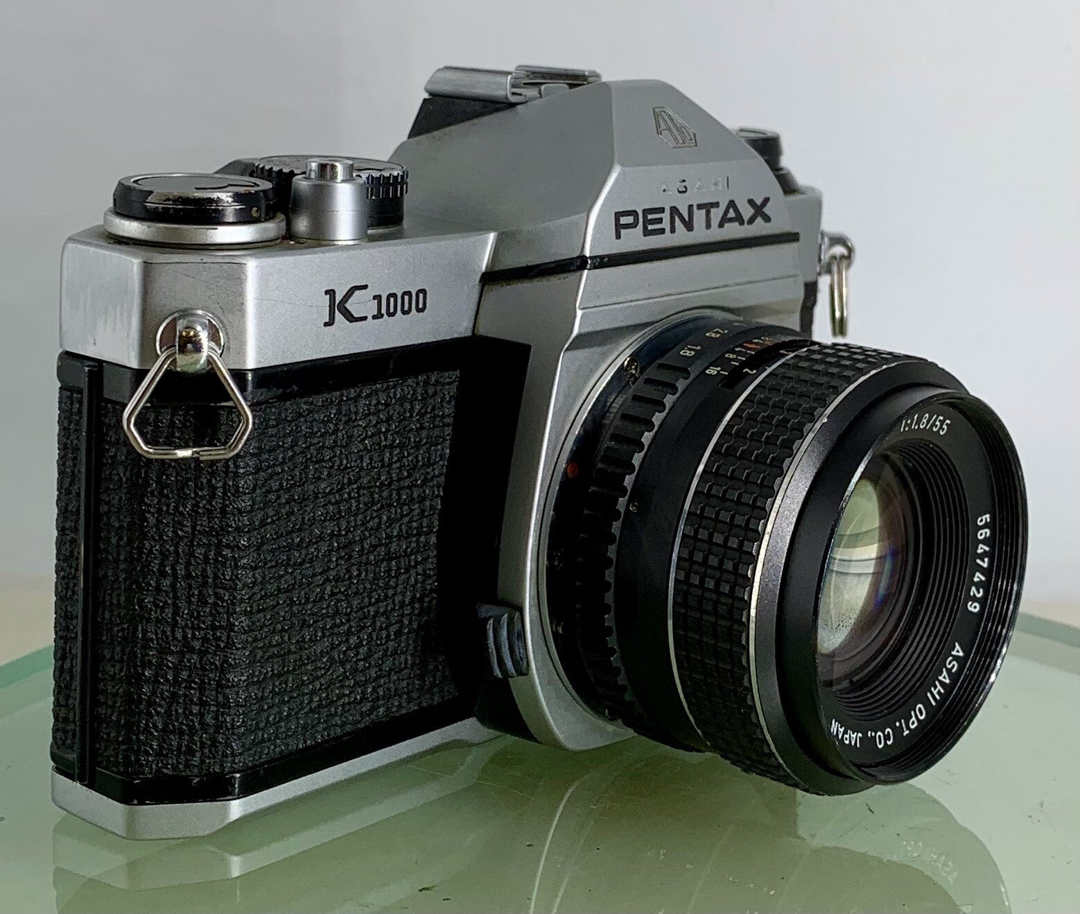 Pentax K1000 35mm SLR Film Camera+42 SCREW MOUNT 55mm 1.8, TESTED METER WORK#2062
