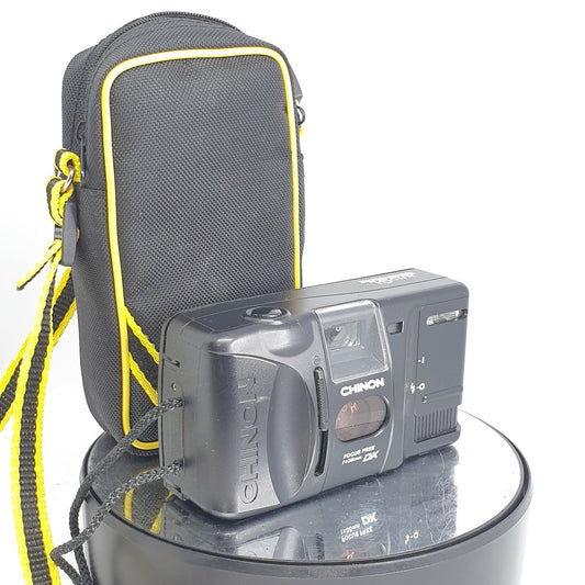[Excellent+++] Chinon Auto GL Point & Shoot Film Camera w/ Case - great - #6880