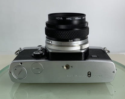 Olympus OM-1N MD 35mm Film SLR Manual Camera with Olympus 50/1.8 Zuiko Lens #3977