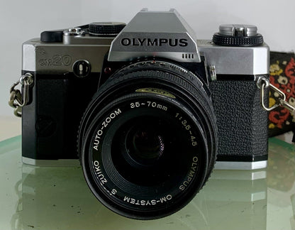 Olympus Om20 35mm slr film camera With 35-70mm f3.5-4.5 Boxed Olympus Lens, 2111