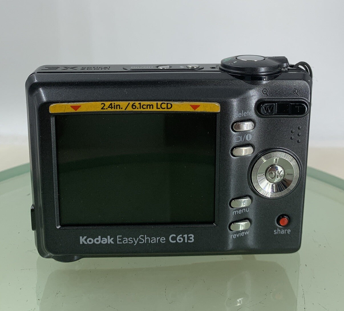 KODAK EASYSHARE C613 BLACK DIGITAL CAMERA NO CARD NO CHARGER TESTED - 5615