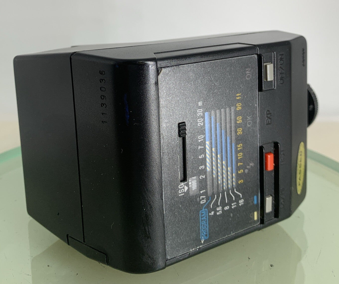 Minolta Program 2800 AF Flash Unit BLACK WITH COVER GOOD CONDITION TESTED - 9813