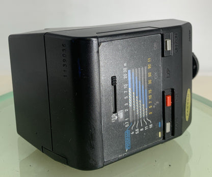 Minolta Program 2800 AF Flash Unit BLACK WITH COVER GOOD CONDITION TESTED - 9813