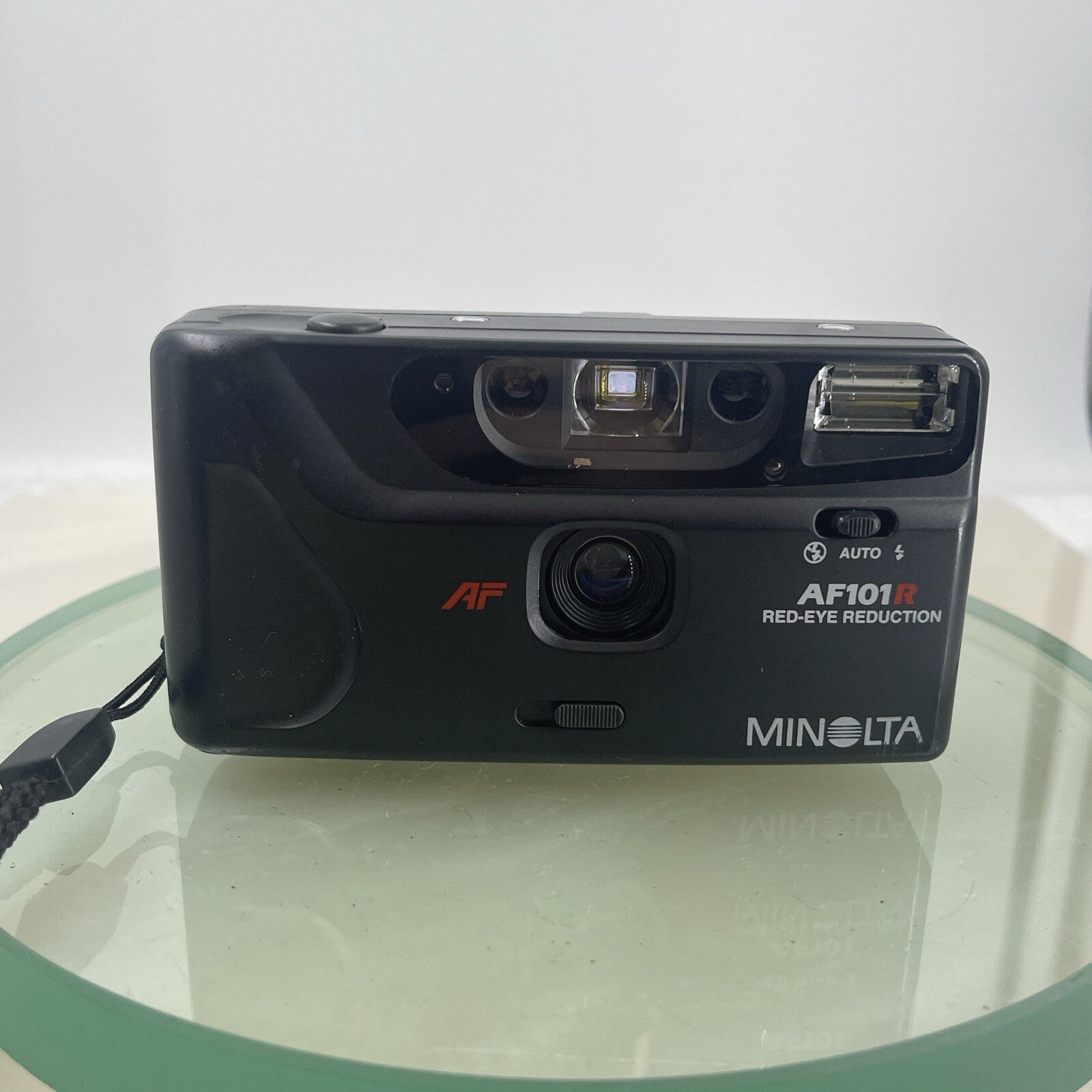 Minolta AF101R 35mm Film Point and Shoot Camera Black With Case #5431