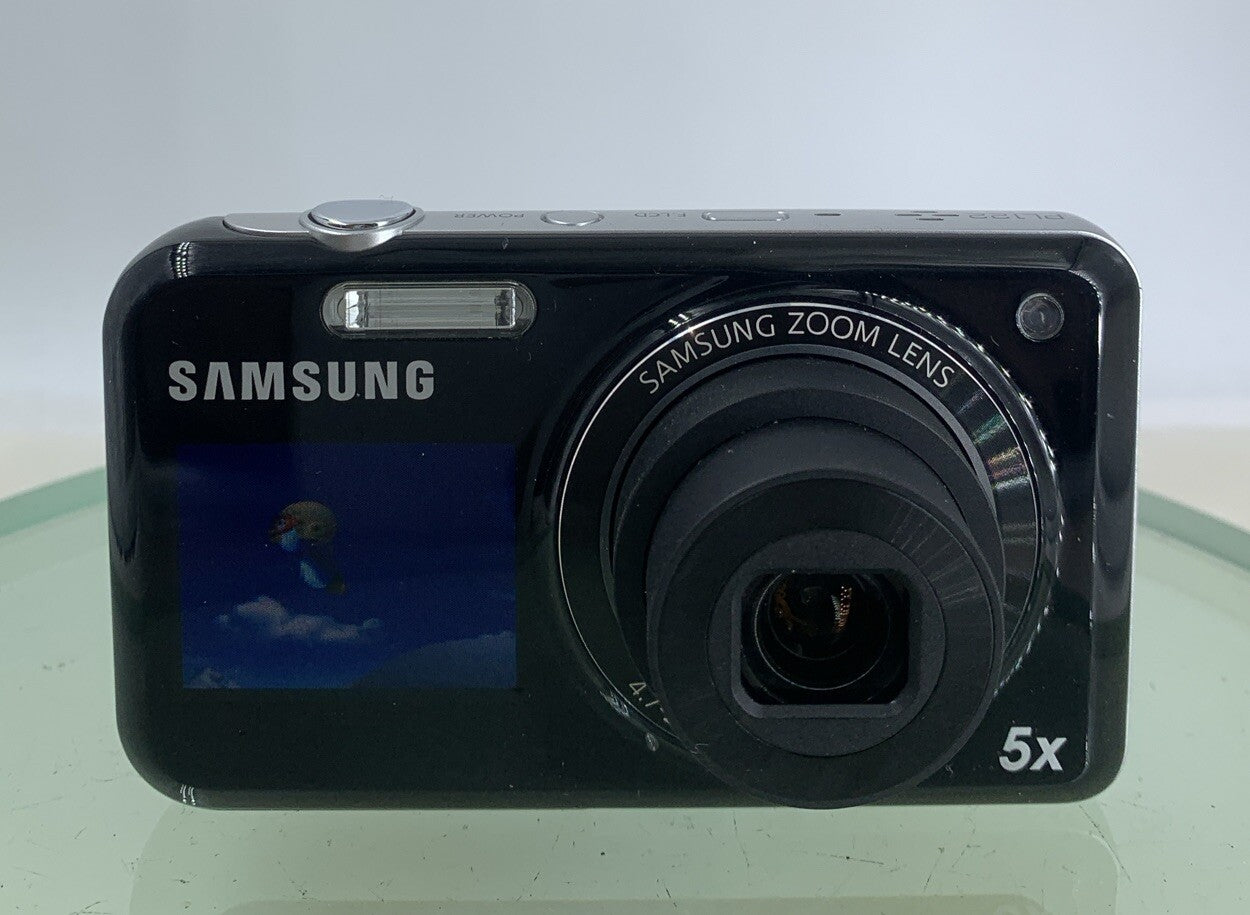 Samsung PL122 14.2MP DIGITAL SELFIE SCREEN CAMERA BLACK+WIRE+BAG TESTED - 4181