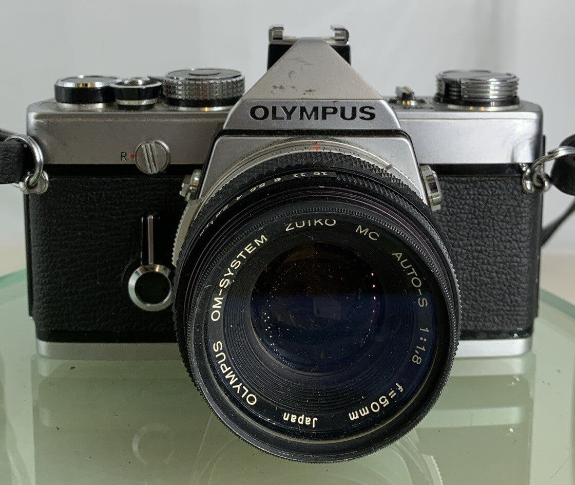 Olympus OM-1 MD 35mm SLR Film Camera &  Olympus ZUIKO  50mm f1.8 Lens- TESTED1381