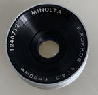 Minolta E.Rokkor 50mm 1:4.5 Screw Enlarger Lens-Case-Mint#1841