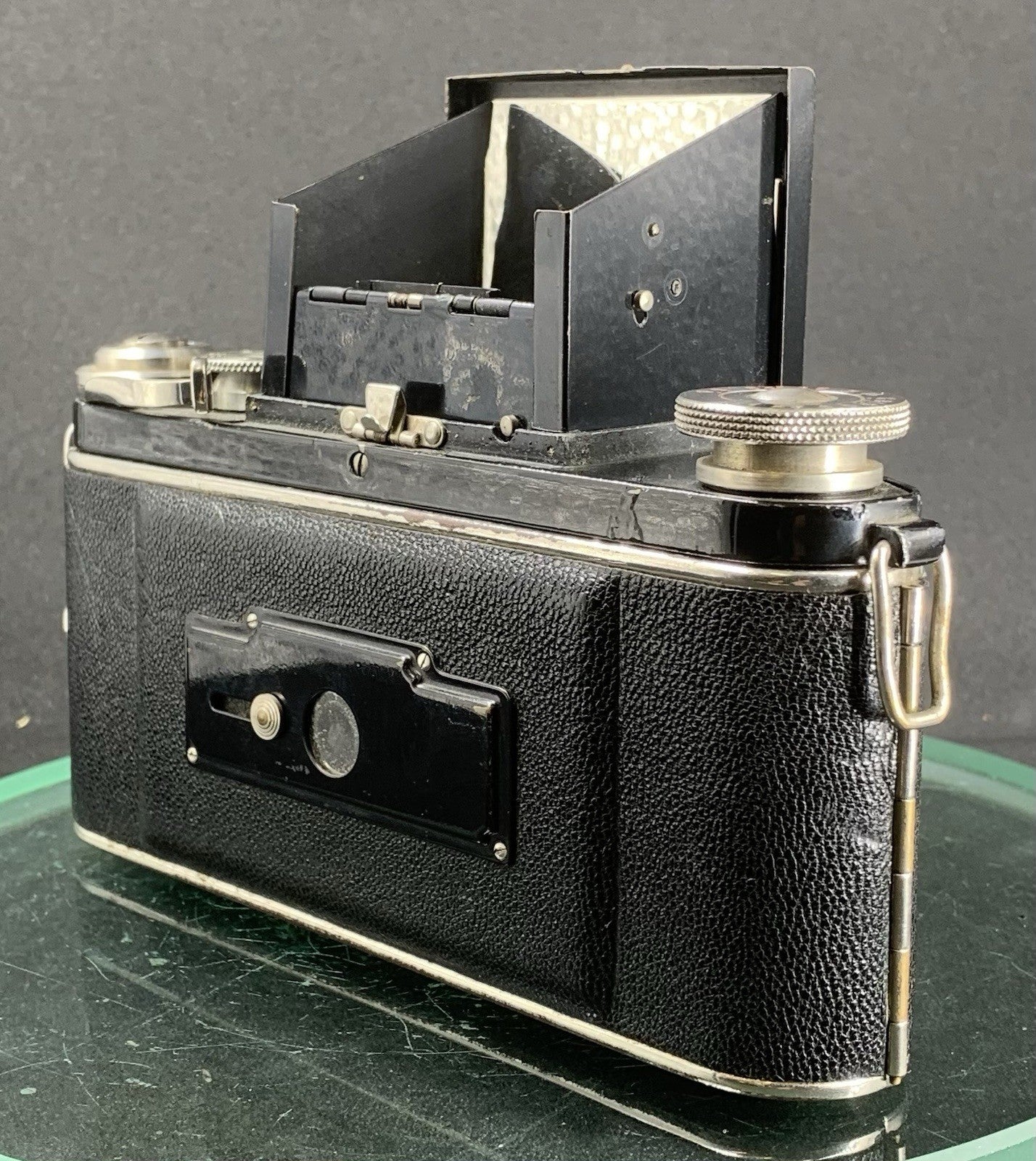 Ihagee Exakta B Type 2.2 Black Moon Sun Logo Camera Zeiss Tessar 3.5/7.5cm#1403