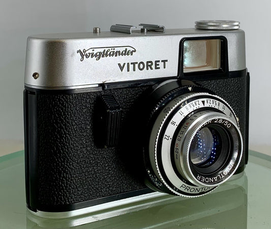 Voigtlander VITORET 35 mm Film Camera Vaskar 2.8/50 Prontor 125 + Tested - 3840