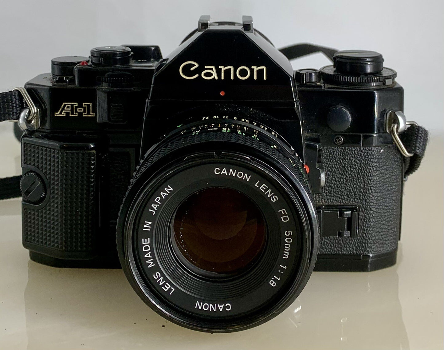 Canon A-1 35mm SLR Camera Body + Canon FD 50mm f/1.8 FULLY WORKING #3081