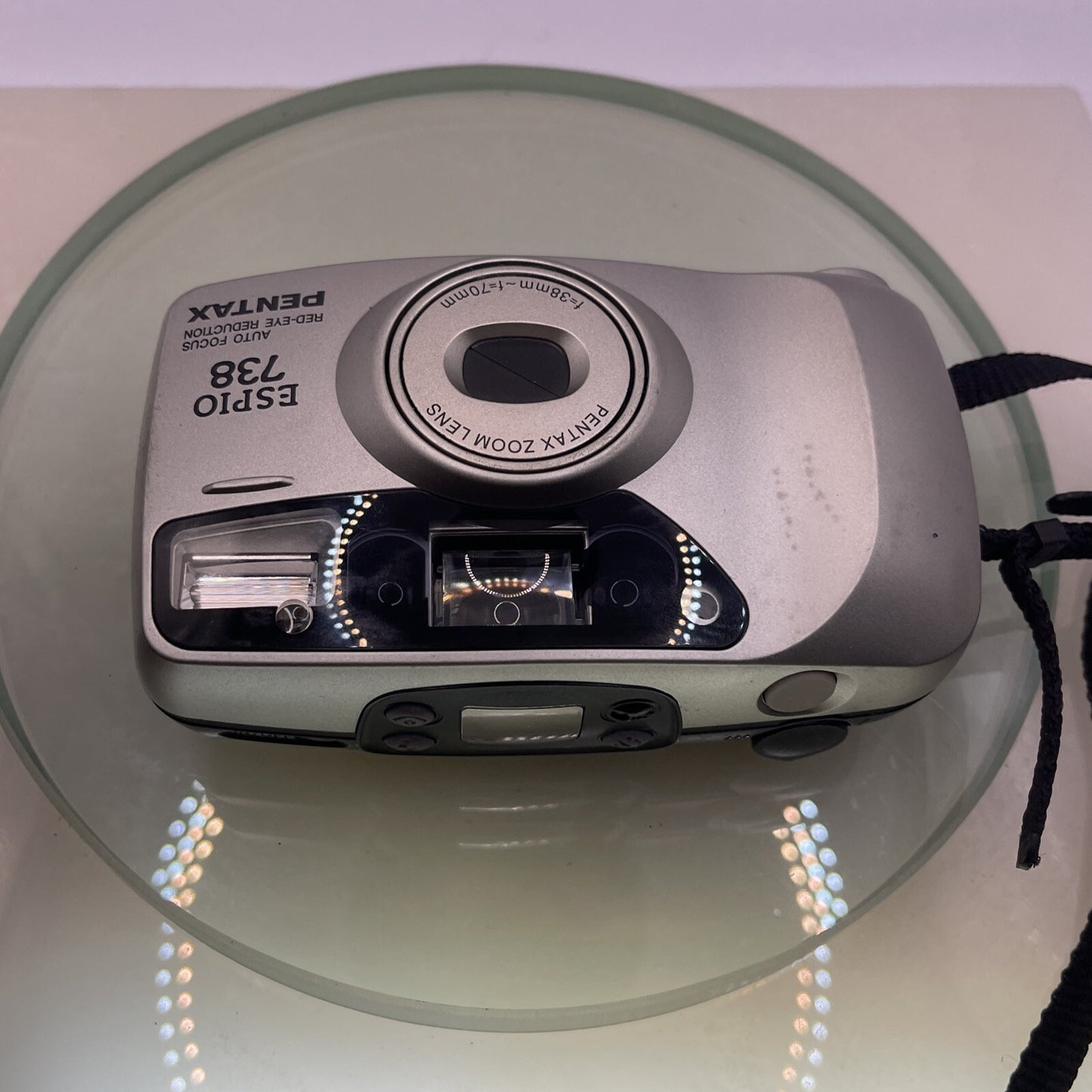 Pentax Espio 738  38-70mm Zoom Lens Auto Focus Red Eye Reduction Tested Cased6388