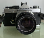 Olympus OM-2 35mm SLR camera body Olympus Zuiko 50mm 1:1.8+ Shoe, TESTED  #2411