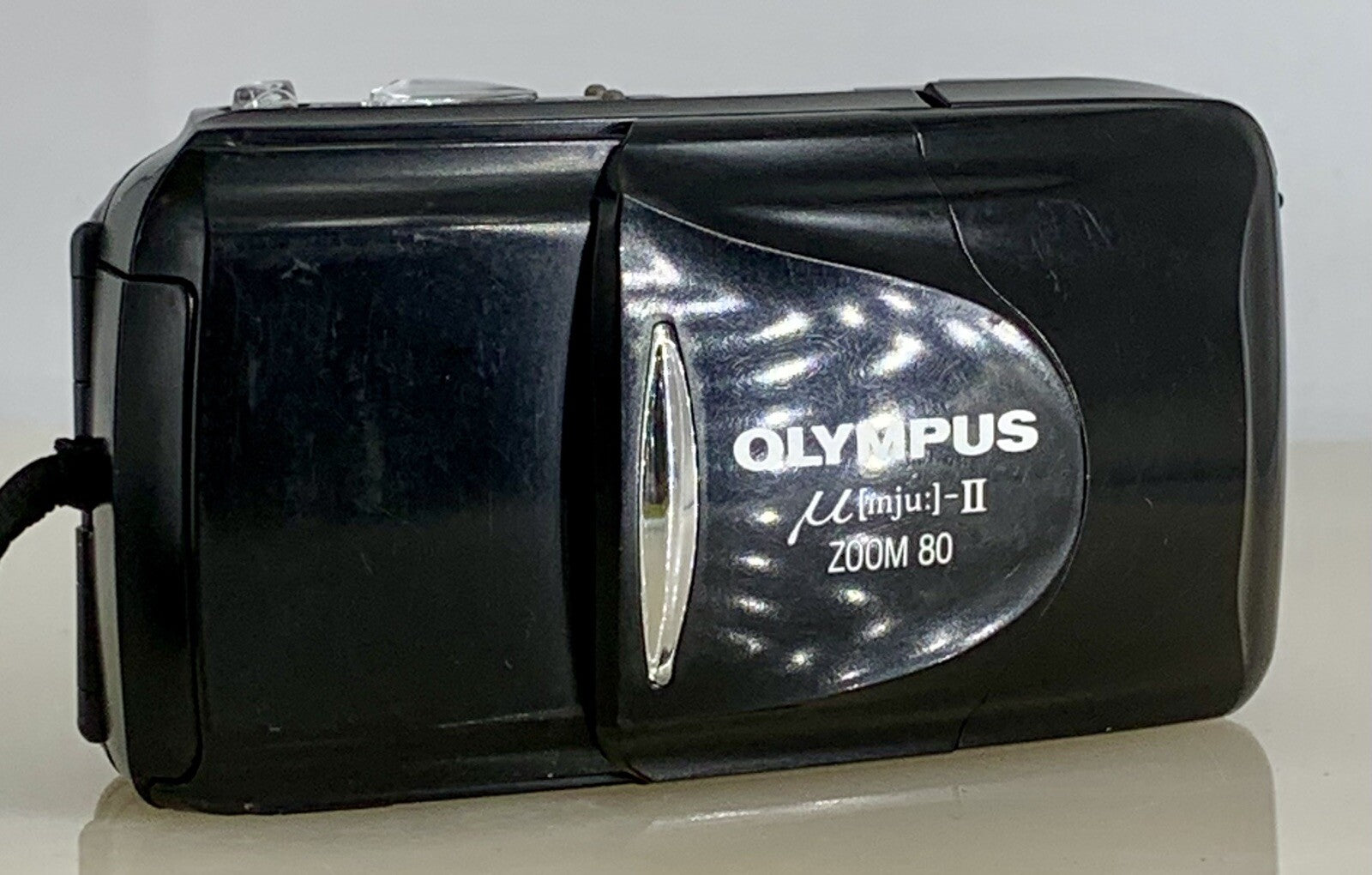 Olympus mju ii Zoom 80 35mm Ultra Compact Camera BLACK All Weather  Working #840