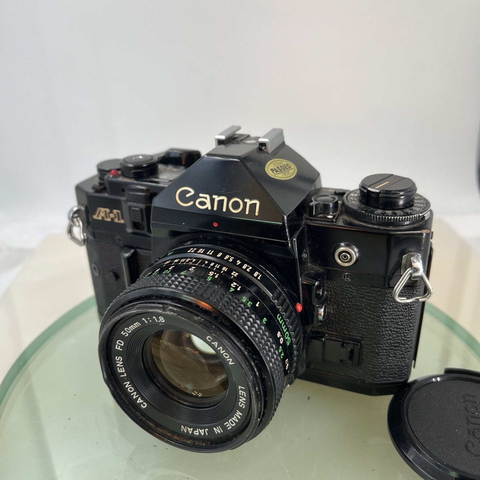 BEAUTIFUL Canon A-1 35mm SLR Camera Body+ FD 50mm f/1.8 FULLY WORKING #7442