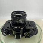 Canon AE-1 Program 35mm SLR Film Manual Camera BLACK+Canon 50mm F/1.8 FD Lens8827