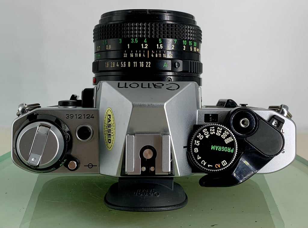 Canon AE-1 Program 35mm SLR Film Manual Camera + Canon 50mm F/1.8 FD Lens +# 2008