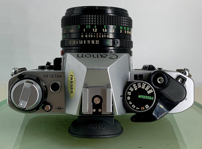 Canon AE-1 Program 35mm SLR Film Manual Camera + Canon 50mm F/1.8 FD Lens +# 2008